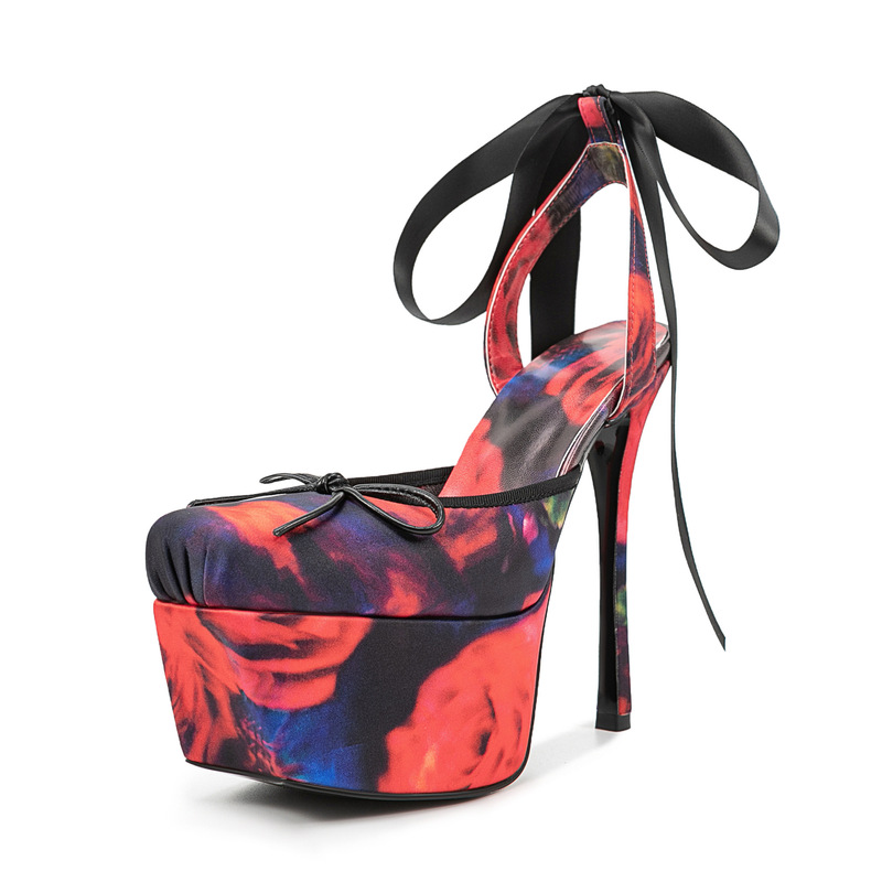 14.5cm Fluorescent Purple Blue Leiyun Waterproof Platform Pole Dance High Heeled Sandals Hate Sky High Sandals Women's Shoes dress