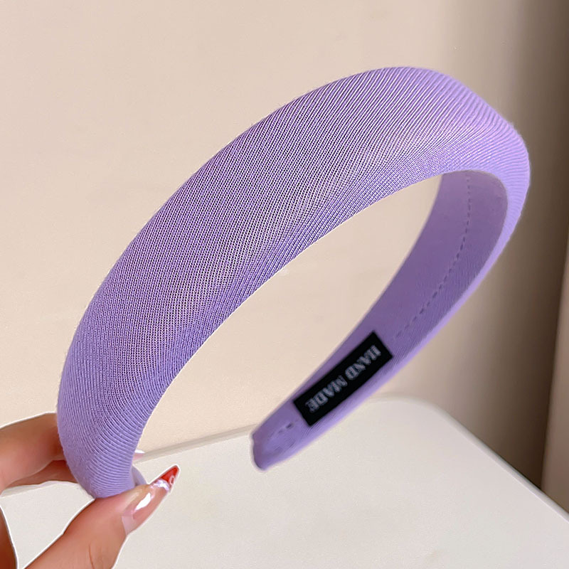 Purple twill high skull headband