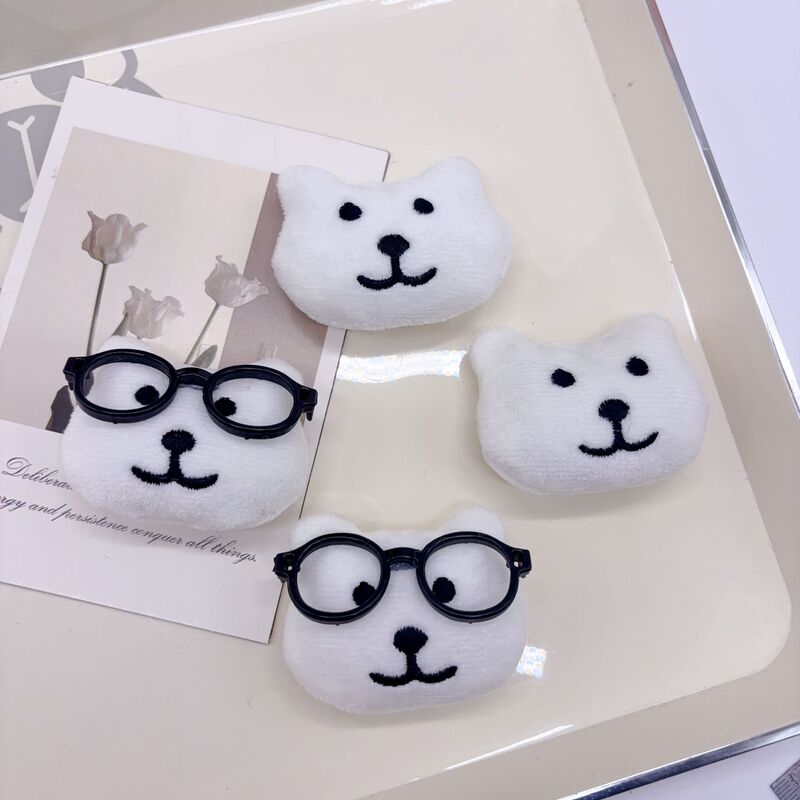 热销可爱毛绒卡通眼镜小熊饰品公仔玩偶挂饰配件diy材料批发|undefined