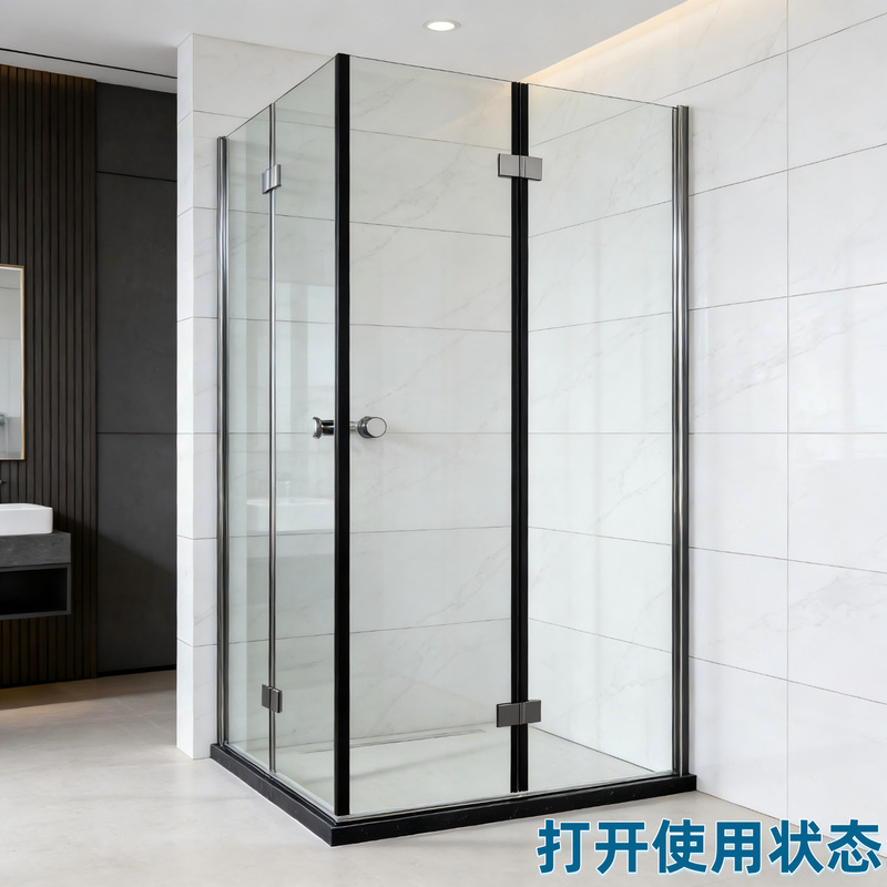 Manufacturer Wholesale Custom-Made Square Rotating Shaft Folding Shower Room Accessories, Easy to Use, Stable Quality, Suitable for Rural Areas
