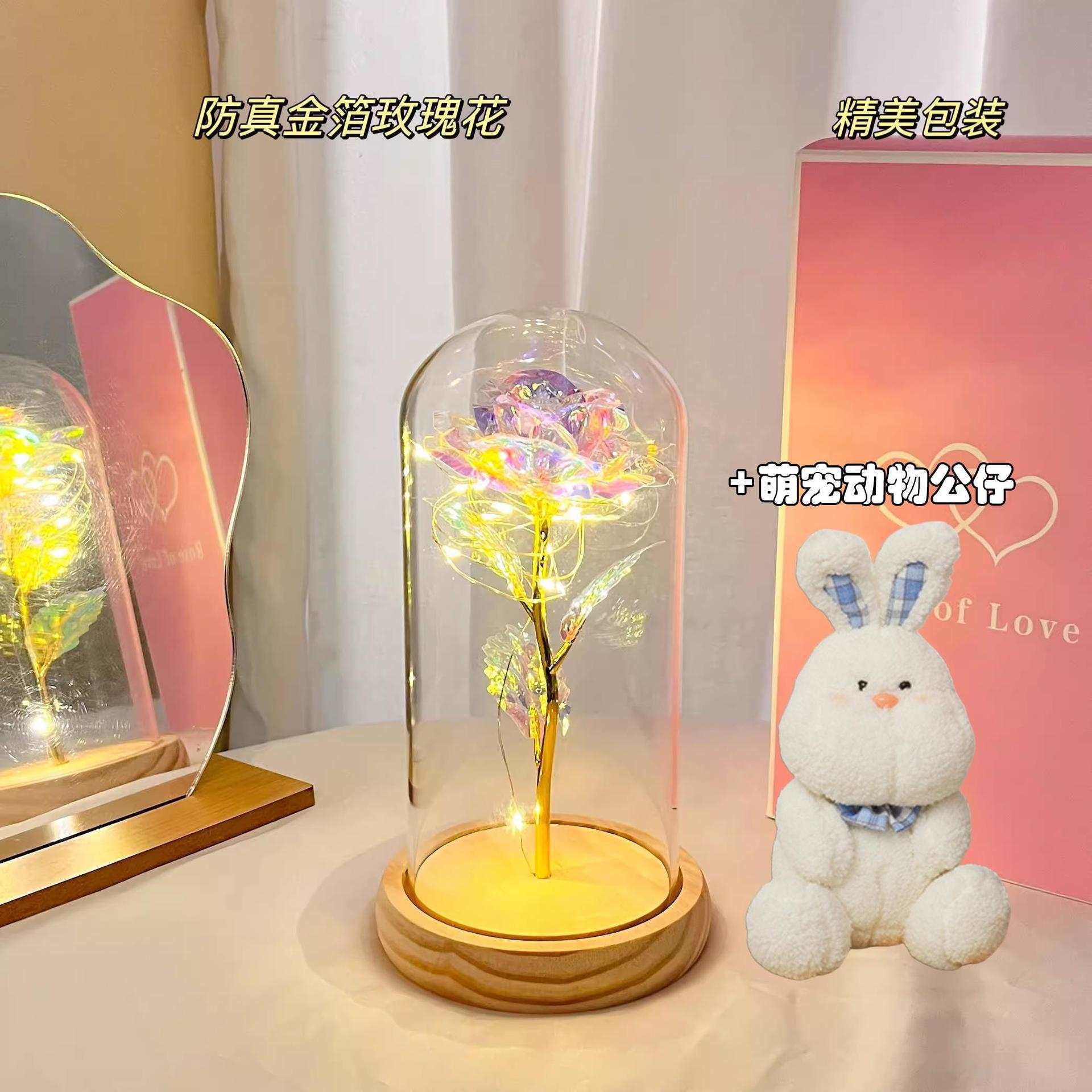 Special offer - bonus (wooden base) + cute animal doll, free battery