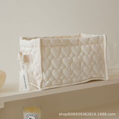 Ins新型母子用収納バスケット愛キルティング収納バスケットかわいい乳幼児玩具用品収納