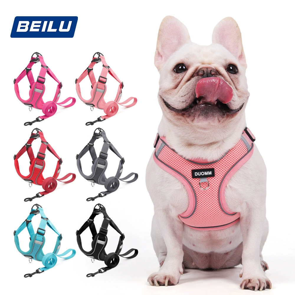 Поводок для собак, наружный ошейник для французских бульдогов и корги, светоотражающий ошейник для собак с защитой от побега для прогулок на свежем воздухе.