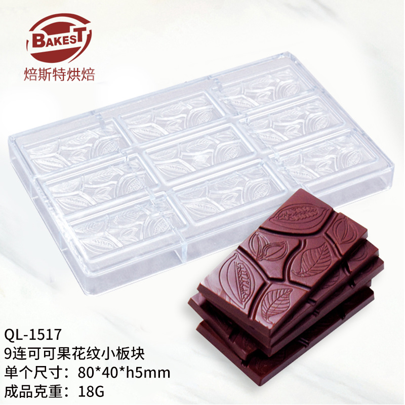 코코넛 과일 패턴 초콜릿 몰드 9개 QL-1517