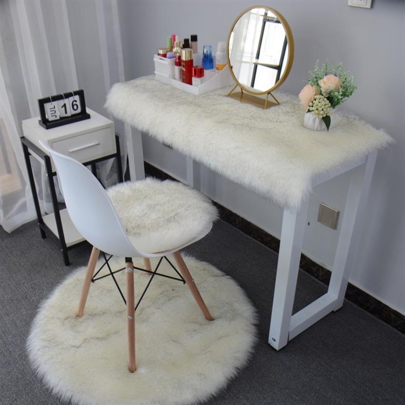 New Chinese-Style Large Red Chair Cushion, Faux Cashmere Door Mat, High-End Blue Carpet for Living Room Decoration and Grand Opening