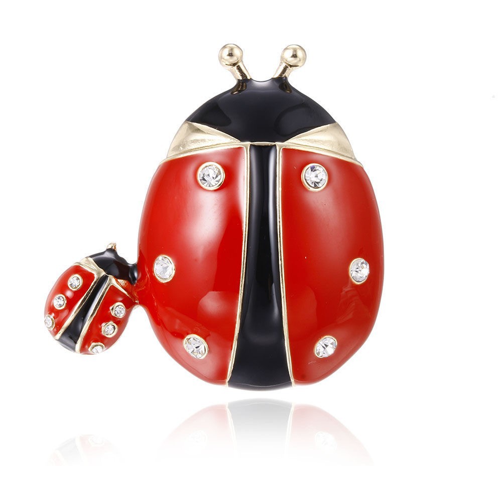 Alloy Material Cartoon, Insect, Ladybugs Pattern Pin Cartoon Insect Ladybugs Alloy Enamel Unisex Brooches
