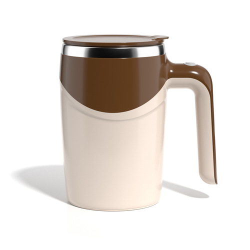 懒人咖啡杯 马克杯电动搅拌杯全自动304不锈钢磁力旋转咖啡杯陶瓷