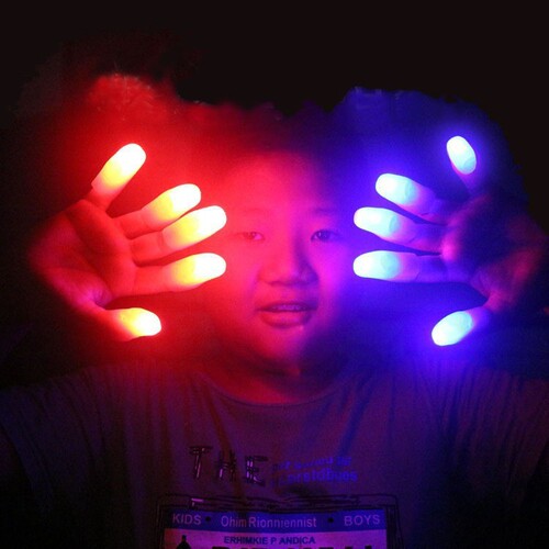 Halloween luminous magic finger light props sensor light bar event party finger light trick toys