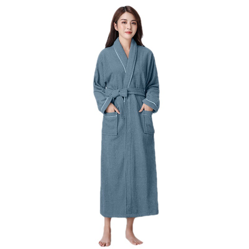 (2개) 목욕 가운 수건 소재 목욕 가운 남녀 확장 병원 잠옷 호텔 커플 학생 땀 김이 봄 여름 제조 업체