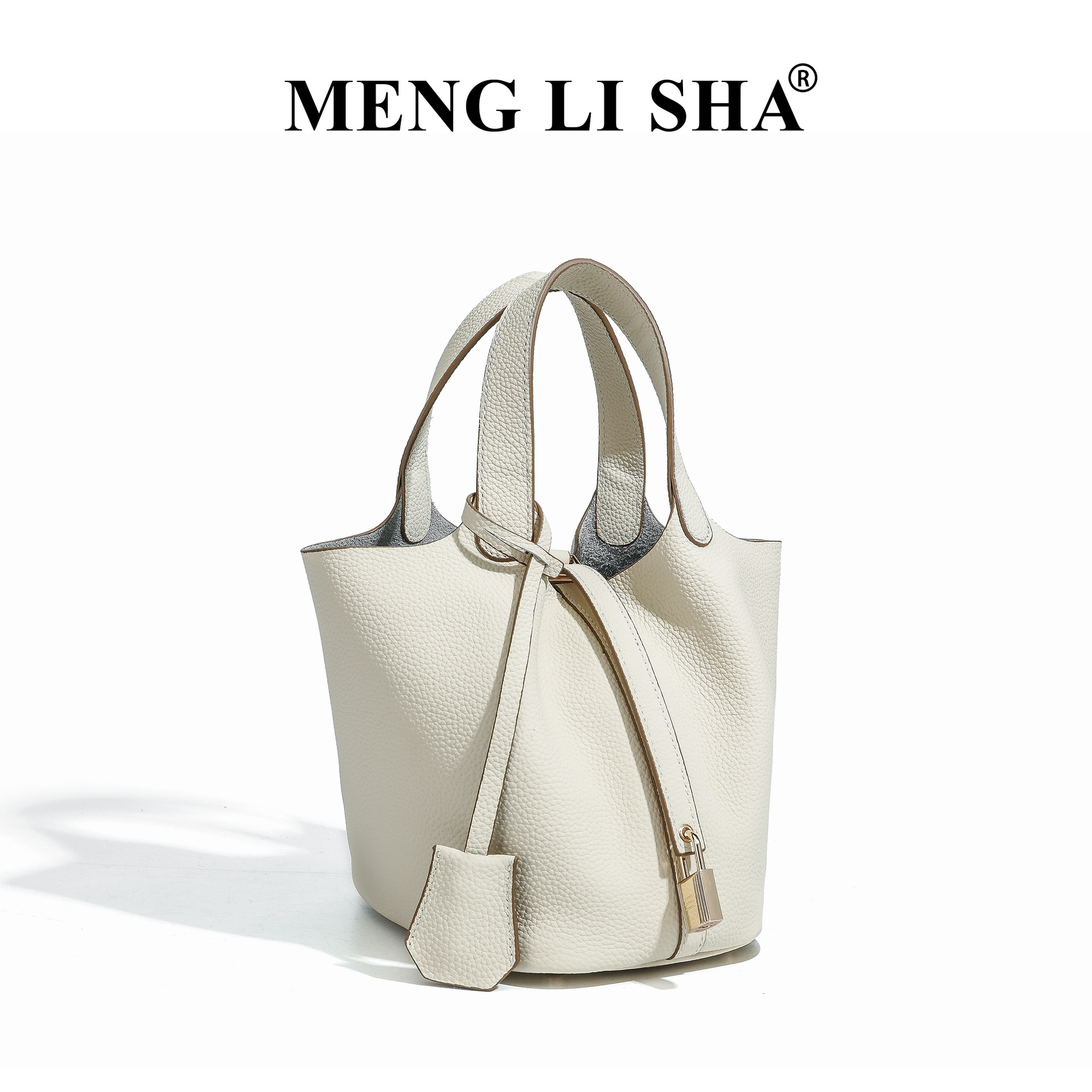 Women's 2026 New Luxury Designer Handheld Bucket Bag Genuine Leather Market Bag Mommy Bag Bridal Wedding Bag - Thumbnail 3