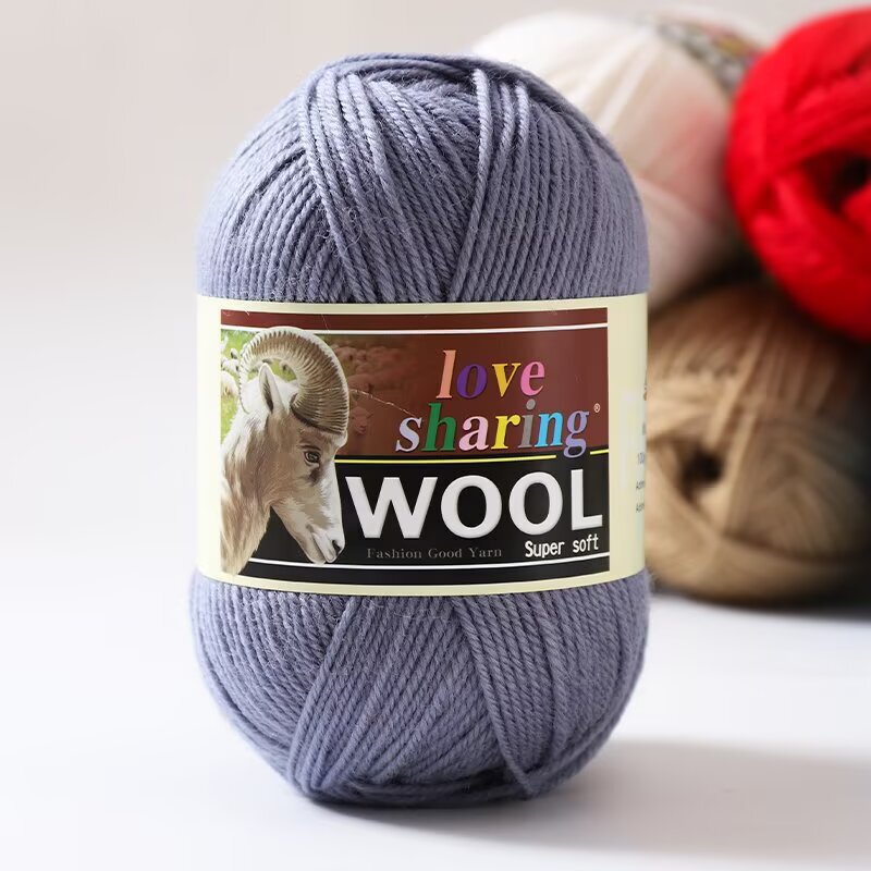 Cross-Border Wholesale of All-Wool Yarn, All-Wool Sweaters, Crochet Yarn, Medium-Thick Yarn, Fine-Spun Yarn Balls for Knitting and Crocheting