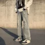 小众水洗美式复古牛仔裤