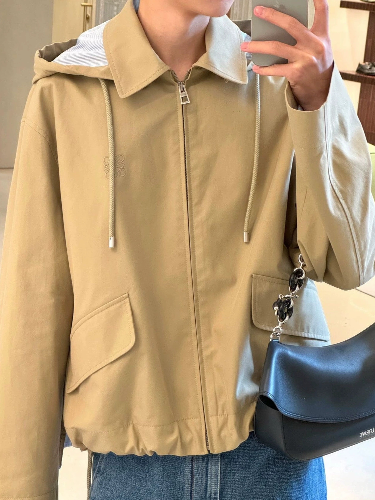 Замена Nanyou Haute Couture L*e2025 новое detachable collar спаянный хаки ветровка куртка