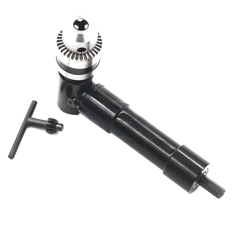 90度直角电钻无键三爪夹头角冲击钻适配器直角弯曲延长适配器