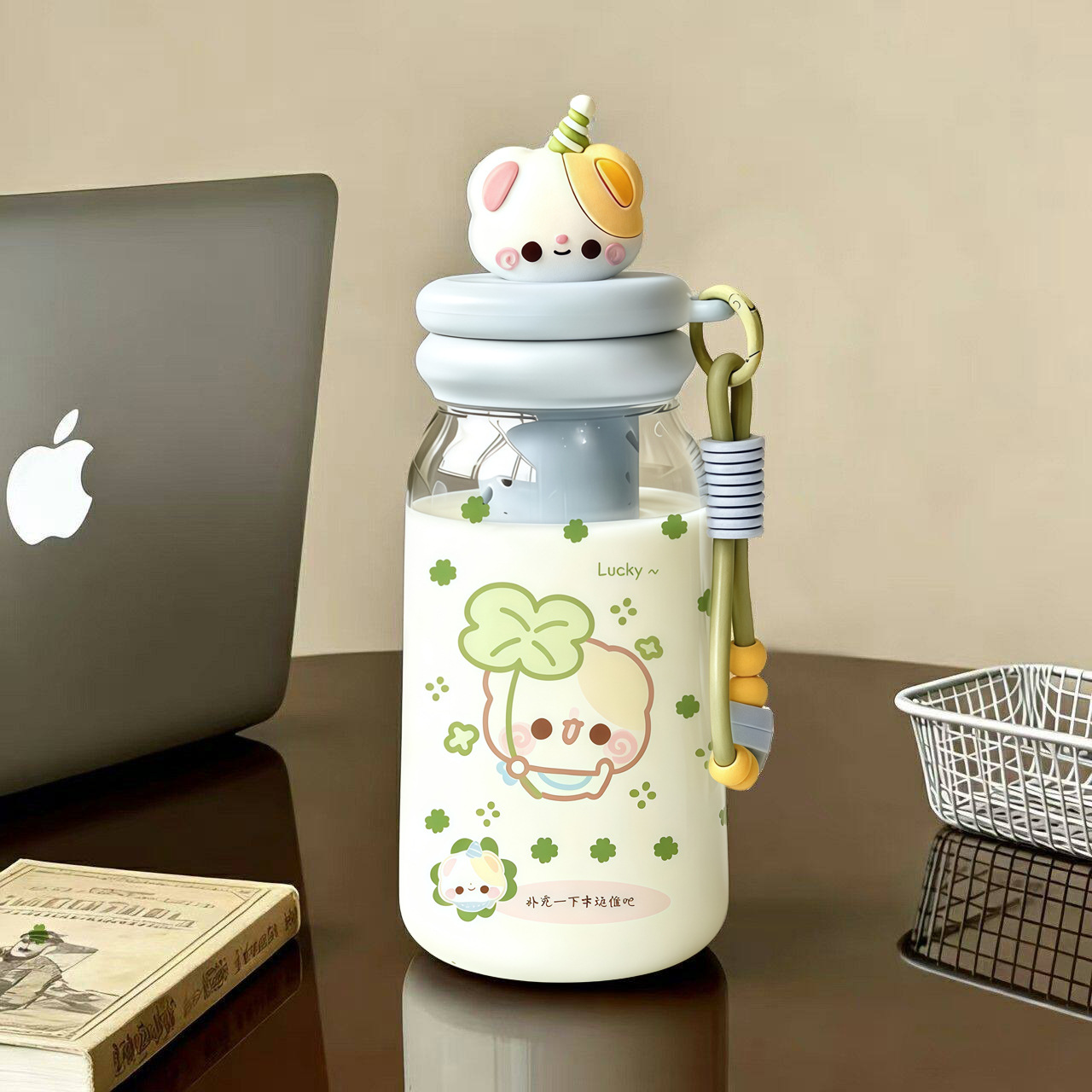 Verano nuevo muñeca de alto valor de visualización taza de agua de plástico chicas portátiles niños estudiantes dibujos animados lindos tazas de paja image 12