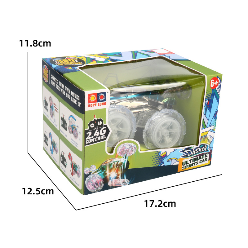 Efectos especiales eléctricos para niños 2,4g camión volquete de control remoto de cuatro vías con control remoto ligero puesto de camión volquete de coche al por mayor