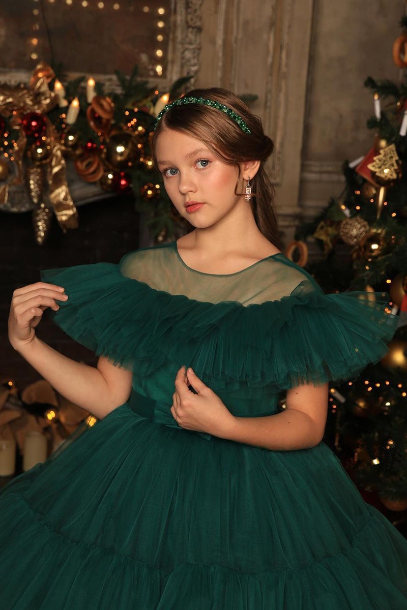 Vestito da principessa con paillettes per bambine, stile passerella, abito da sera per compleanni, costume da spettacolo in cotone e poliestere per età 0-24 mesi_voghion.com