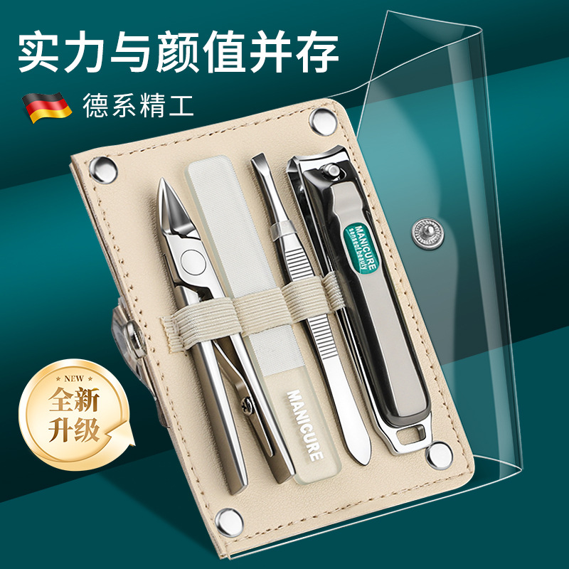 Clicadores de mandíbula oblicuos, uñas domésticas, pinzas de punto, pinzas de manicura, pie, conjunto de tijeras de manicura image 5