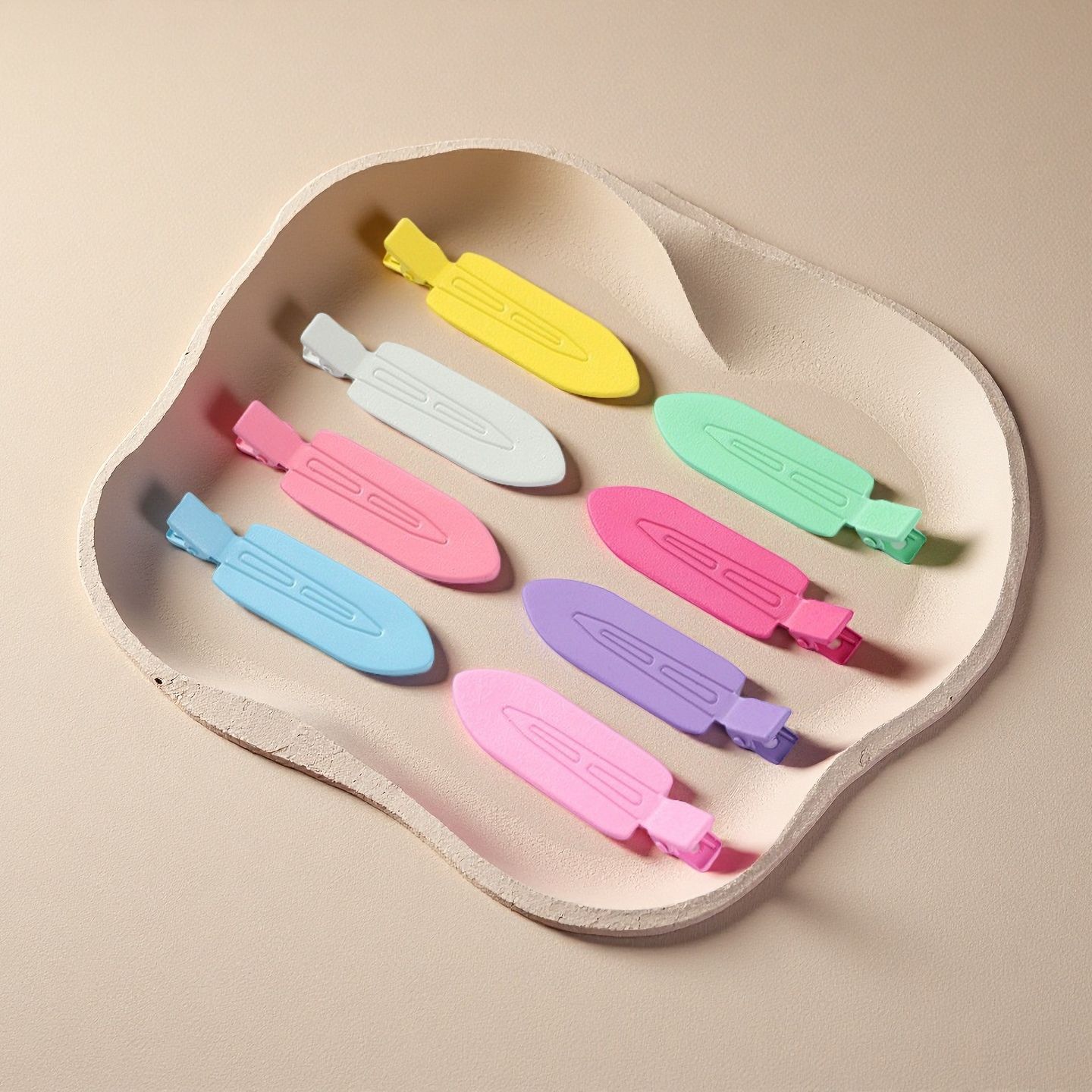 Glossy Seamless Candy-Colored Hair Clips for Women, High-End DIY Base Duckbill Clips, Solid Color Small Hair Clips, Side Bangs Clips