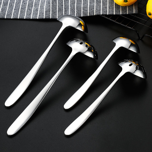 Large stainless steel extended and thickened hotel restaurant kitchen cooking hot pot spoon soup shell soup colander porridge spoon soup colander