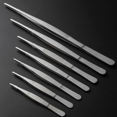 304 ステンレス鋼ピンセットメーカーは、爬虫類ペットの給餌クリップ、厚みのある歯付き滑り止め丸頭サソリ掴みクリップを供給しています