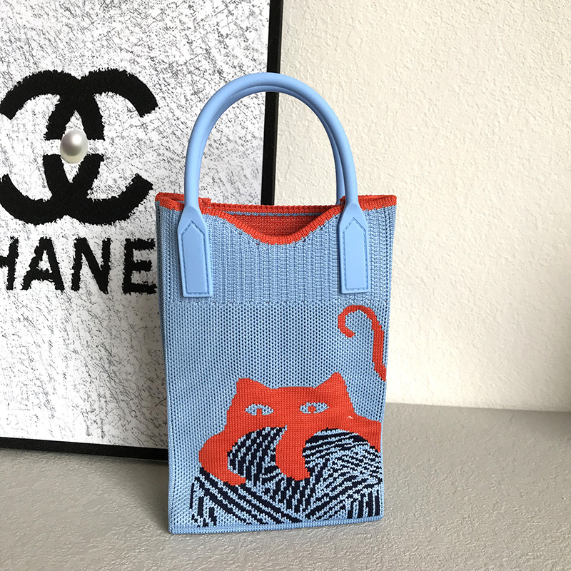 Nuevo amor bolso del teléfono móvil bolso de punto al por mayor de gran capacidad bolso de mano estudiante crossbody bolsa de lana fábrica