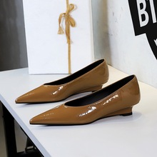 6500 European and American style banquet women's shoes, pointed toe, one foot, commuting, casual, shallow mouth, versatile, height increasing, sloping heel, temperament, single shoe