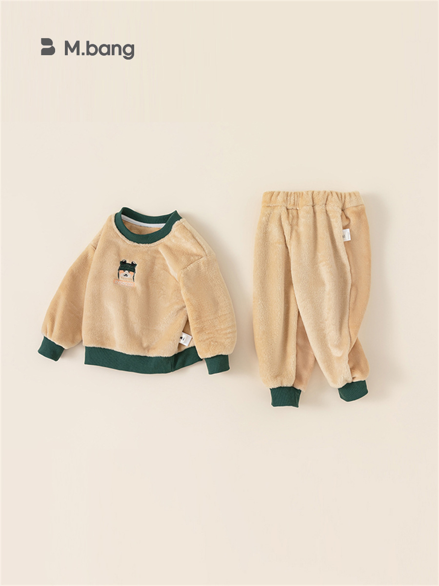Babycity Otoño e Invierno nuevos pijamas para niños traje para niños Niños y Niñas Ropa Para el hogar conjunto de dos piezas QT83166