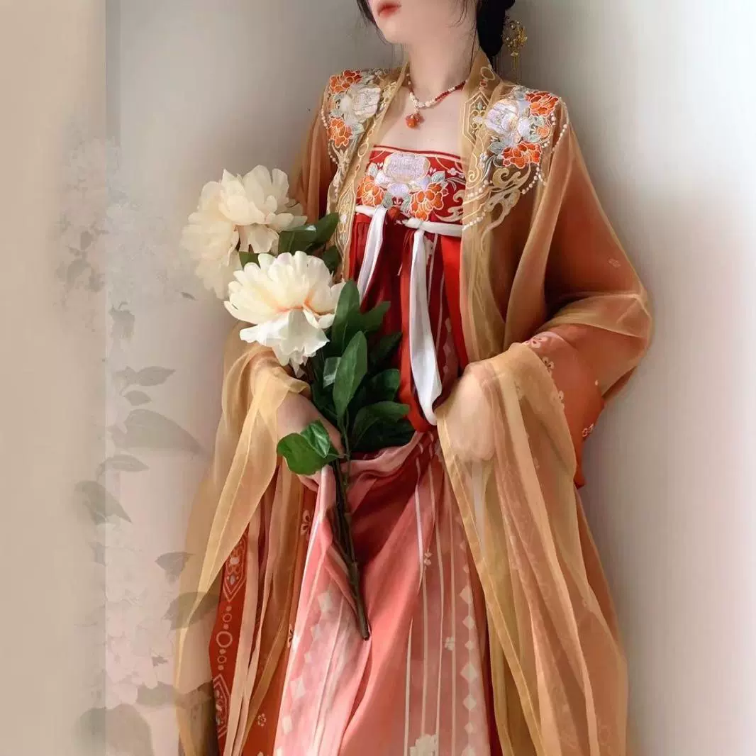 Оригинальный новый Hanfu женский "Fu Jin Rong" танский подтяжка с вышивкой