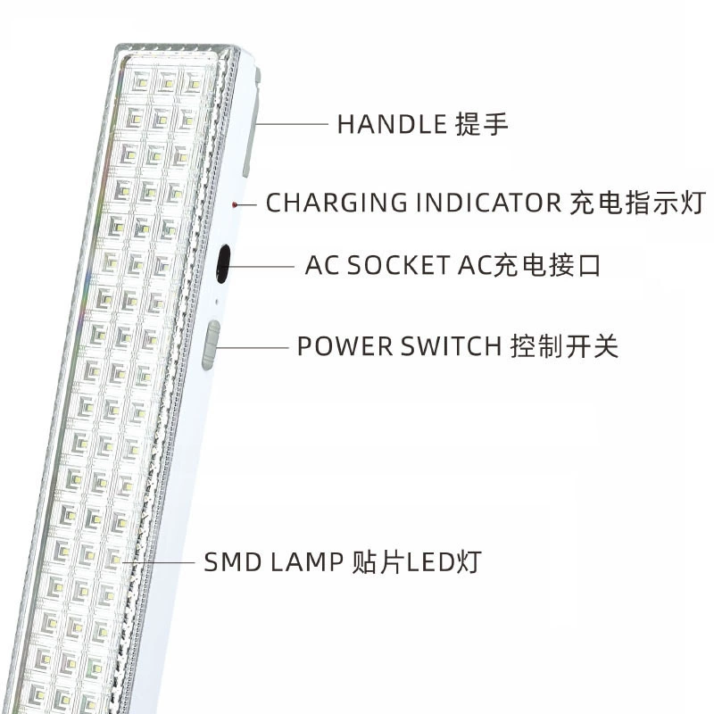 LED travel rechargeable emergency light, energy-saving handheld lights, flashlight
