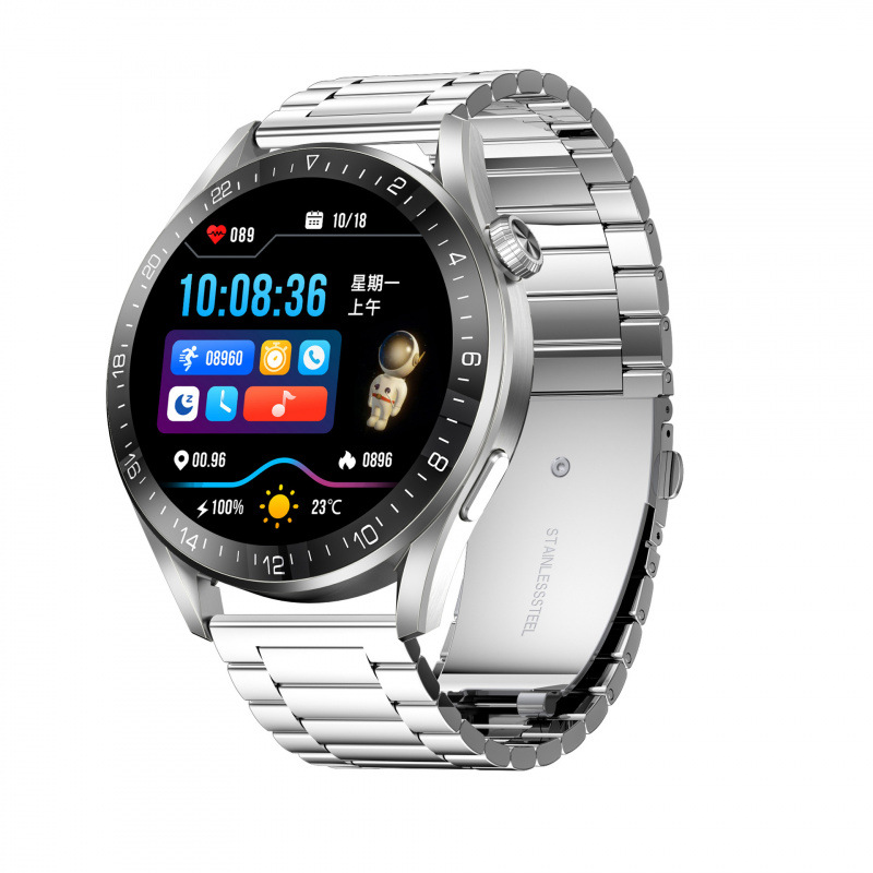 BM09 실버 대나무 스틸 시계줄(무선 충전)