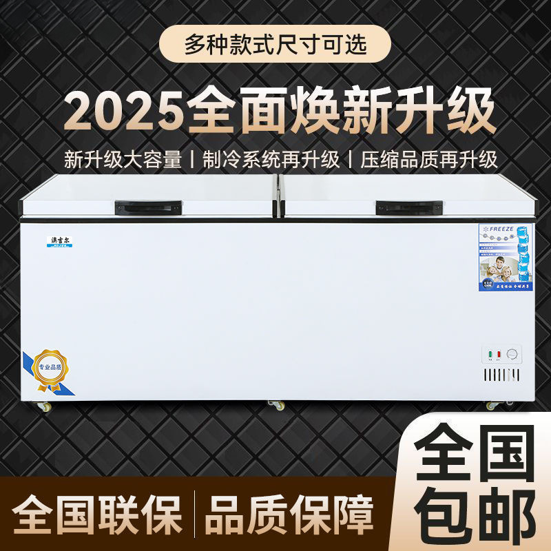Freezer, Commercial and Household Horizontal Freezer, Large Capacity Single/Dual Temperature Freezer