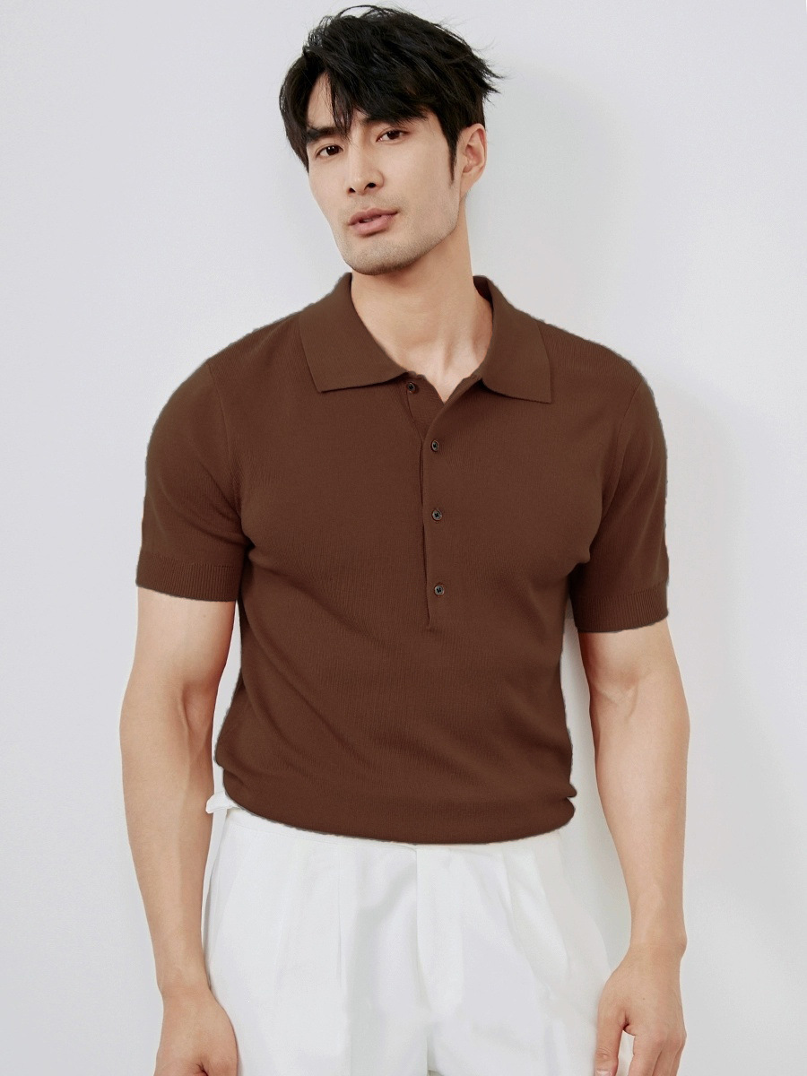 Camiseta de solapa de manga corta para hombre coreano de verano transfronterizo Camiseta de polo para hombre de comercio exterior Camiseta casual de Amazon al por mayor