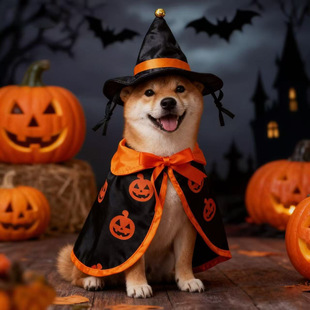 Pet Halloween Hat Magic Shawl Cat Clothes Transformation Dress Funny Dress Dog Cloak Cat Cloak