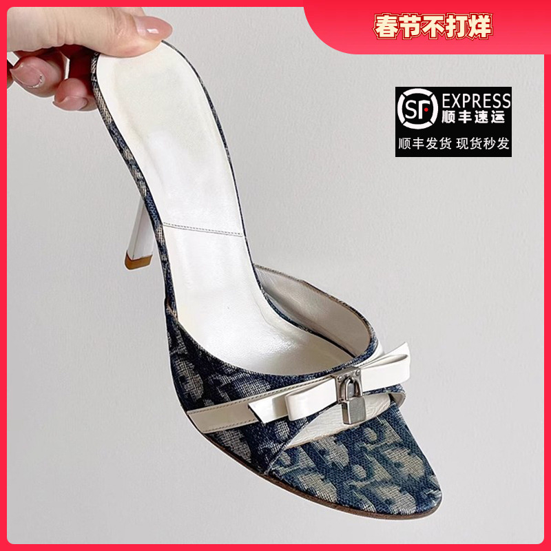 Color Matching Skirt, French Style, Beautiful Sandals for Women, 2025 New Summer Stiletto High-Heeled Sandals for Outer Wear