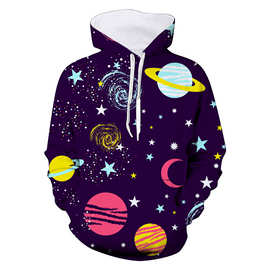 童装2025太空人星空海底3D数码印花儿童卫衣休闲百搭潮童太空风