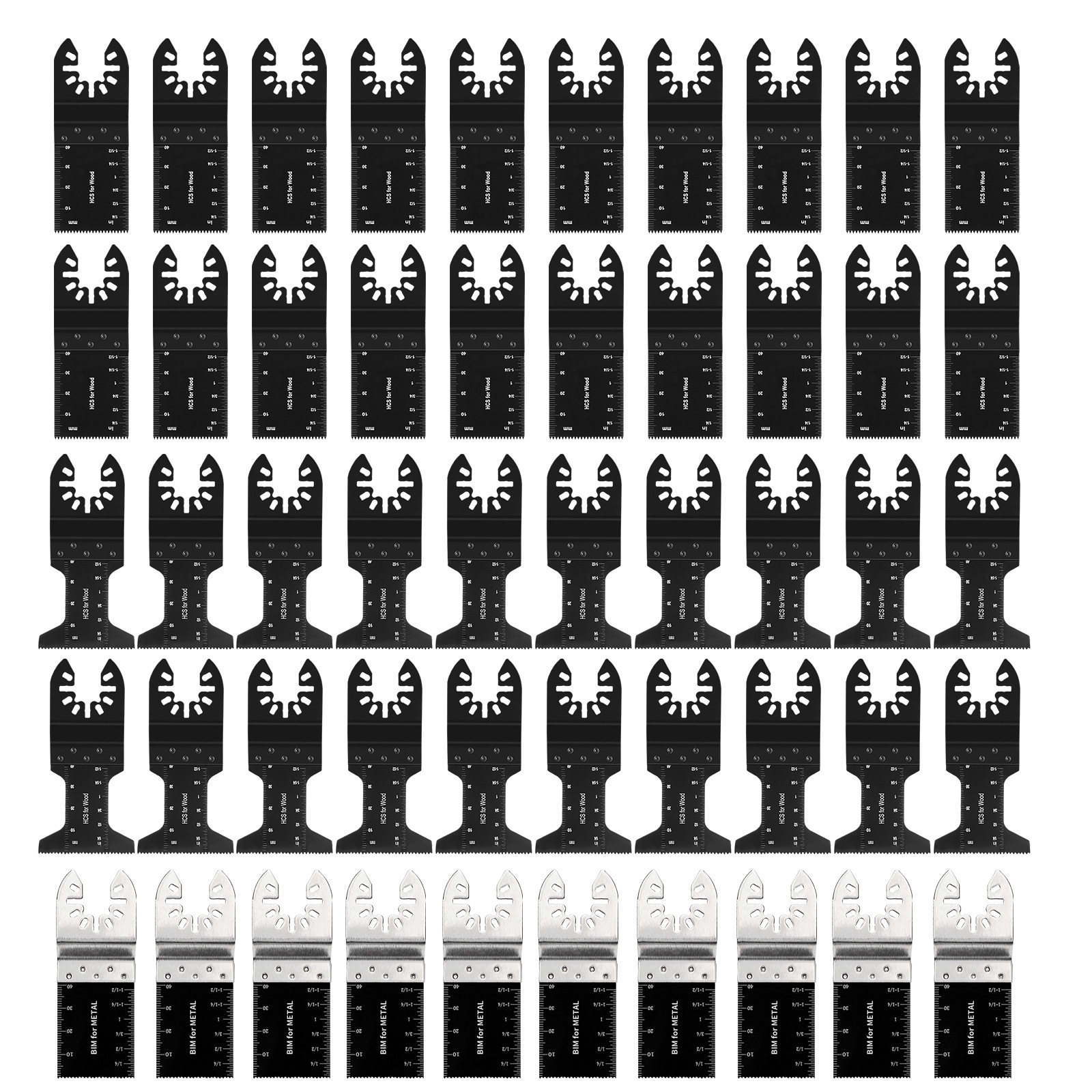 50件套混合震荡锯片万用宝高碳钢多用途电动工具配件跨境套装