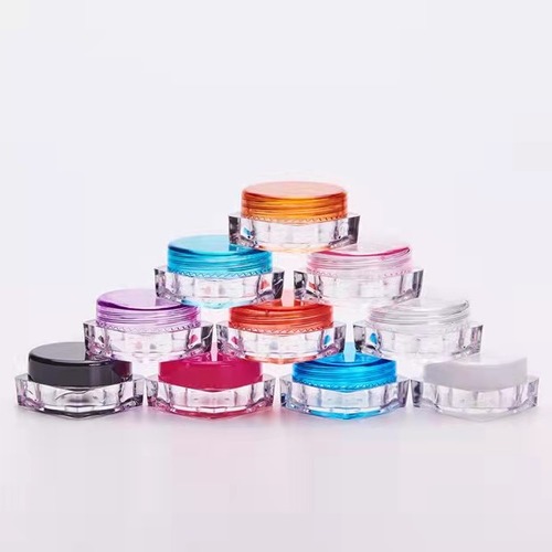 3g Cream Jar Face Cream Transfer Plastic Box Cosmetics Packaging Trial Set Sample Bottle 5ml Square Base New Model