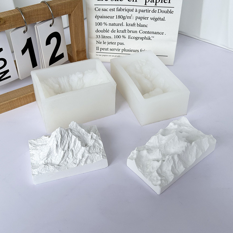 Three-dimensional Iceberg Mousse Cake Mold Snow Mountain Everest Photo Props Aromatherapy Plaster Silicone Mold
