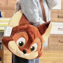 厂家直销可爱卡通疯狂动物城朱迪尼克狐毛绒玩偶手提单肩包可代发