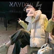 2025新款小众棉马甲女韩版宽松立领百搭洋气坎肩马甲学生棉袄外套