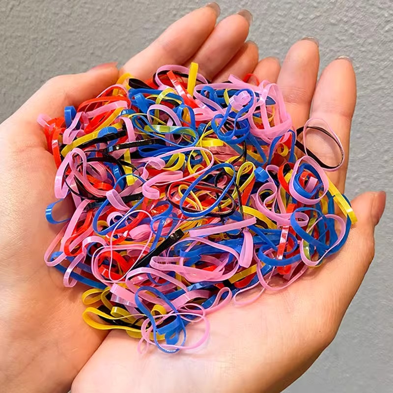 Banda de goma para niños, niñas, bebés, adornos de cabello para niños pequeños, anillo de cabello elástico, banda de goma desechable