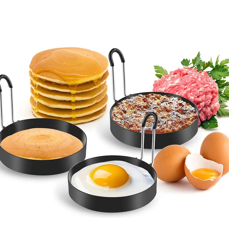Amazon's cross-border hot product, home kitchen baking tool, egg omelet mold, non-stick hamburger meat pie, egg omelet circle