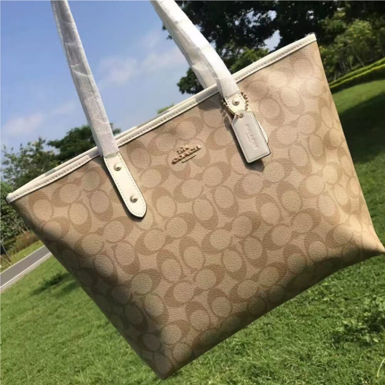 Koujia 2025 New Model City30 Classic Monogram Tote Bag, Single Shoulder Handbag, Large Capacity Shopping Bag, Commuter Women's Bag