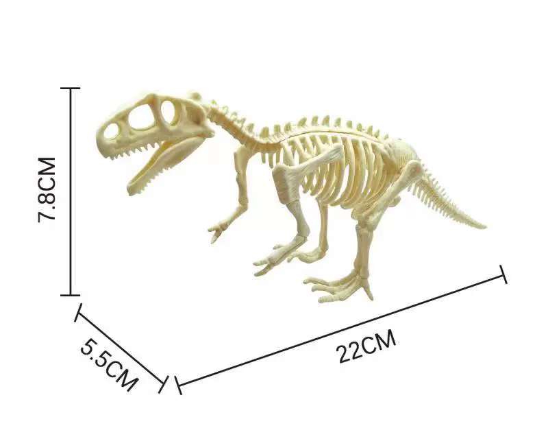 Динозавр, скелет, археологический конструктор, 21 см, ископаемый, Tyrannosaurus Rex