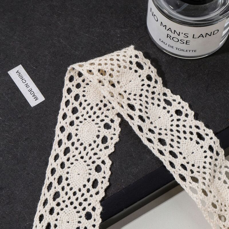 Lace Trim Accessories in Stock, Sofa Covers, Curtains, Home Textile Accessories, Machine-Woven Cotton Slightly Elastic Lace, Wholesale from Manufacturer