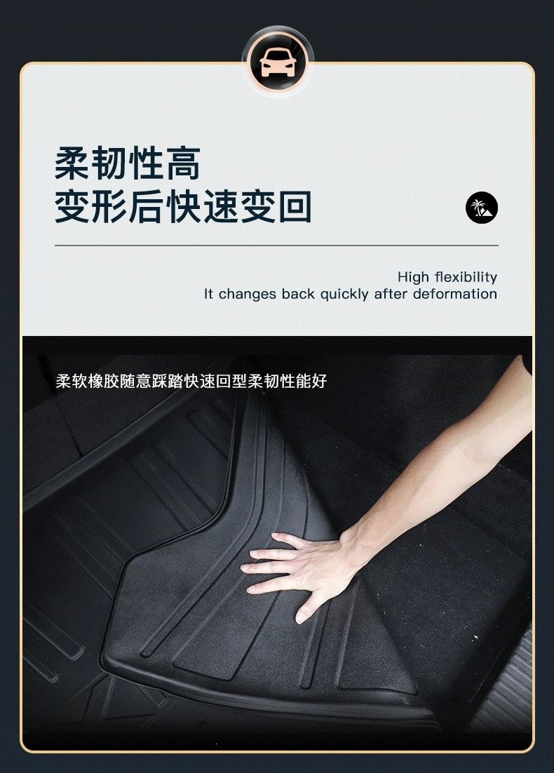 Suitable for Geely-specific TPE trunk mats: Boyue, Emgrand, Xingyue L, Xingrui, Xingyuan, and Vision models; waterproof trunk mats