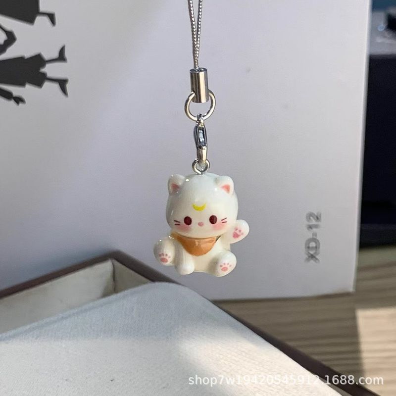 新款卡通招财猫咪手机绳钥匙扣少女学生可爱包包挂件情侣闺蜜礼物|undefined