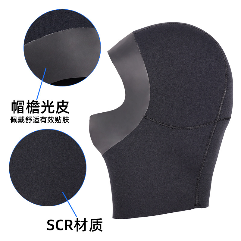 HOTDIVE buceo cabeza cubierta hombres y mujeres 3MM snorkeling caliente protección del oído cabeza protección solar gorro de natación cubierta de la cabeza de buceo a prueba de frío