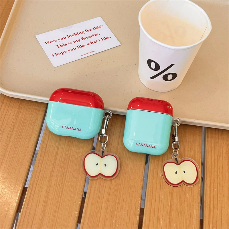 Ins fresh color clash green AirPods Pro earphone case suitable for Apple 1/2/3 generation wireless Bluetooth protective shell